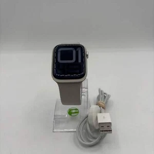 Cinturino sportivo sbloccato Apple Watch Series 7 45 mm Starlight alluminio Starlight A2477 - Foto 1 di 11