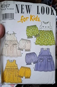 New Look Kids Simplicity 6767 UNCUT Toddler 1/2 To 4 Dress and Panties Sewing - Picture 1 of 2