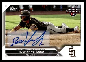 2023 Topps PRO DEBUT ROSMAN VERDUGO AUTO PD-44 - Picture 1 of 2