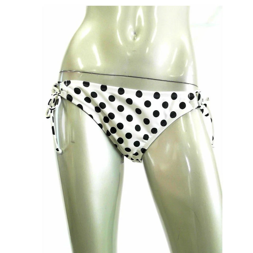 Bikini Lab Junior Mujeres Traje de baño Bikini Parte inferior M Negro Blanco Lunares Elástico Foto 1 de 2