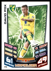 Match Attax 2012-2013 (Norwich City) David Fox No. 175