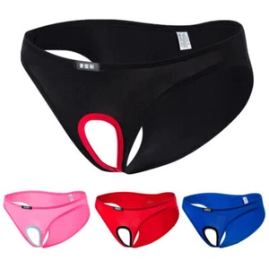 Herren Sissy offener Schritt Höschen T-Back Slips Unterwäsche Etui Slips Unterhose - Bild 1 von 25