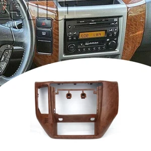 Fascia Stereo Radio Bezel Panel Frame Peach wood Trim For Nissan PATROL 04-12 D - Picture 1 of 1