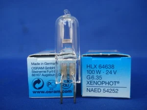 OSRAM HLX64638 64638 24V100W G6.35 NAED 54252 XENOPHOT halogen LAMP for B-480 - Picture 1 of 1