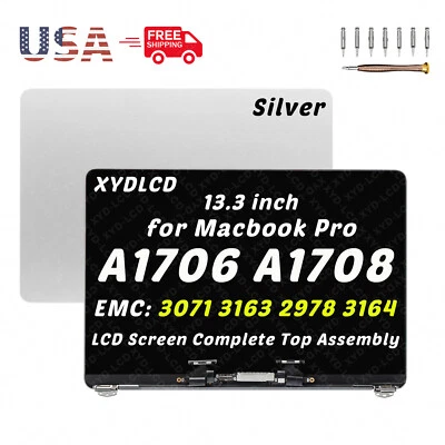 13" 661-05096 Silver Macbook Pro A1706 A1708 Retina LCD Screen Display Assembly. - Image 1 of 4