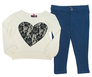 Candy Hearts 2 Pc. Rose Sweater & Jeggings Set Little Girls Toddler 2T - Bild 1 von 2