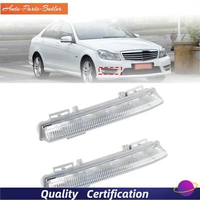 2pcs LED Daytime Running Foglights For Mercedes-Benz C-Class W204 C250 C300 C350 — 第 1/4 张图片