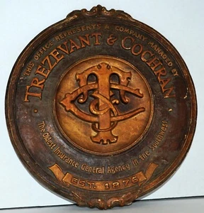 Trezevant & Cochran Insurance Company Plaque (See Scottish Rite Related Info.) - Picture 1 of 3