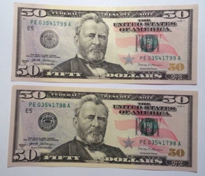 SEQUENTIAL $50.00 2017 A FRN  (E) RICHMOND   NEW  CRISP  UNC - Picture 1 of 7