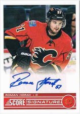 2013-14 PANINI SCORE SIGNATURE ROMAN HORAK AUTO CALGARY FLAMES #SS-RH