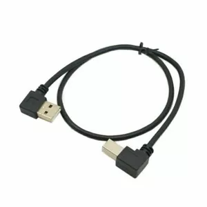 CY 2pcs Right & Left Angled USB 2.0 A Male to B Male Angled 90D Printer Cable - Picture 1 of 5