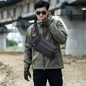 Chest Backpack Men Hiking Chest Bag Hiking Shoulder Bag Waist Phone Holder - Picture 1 of 12