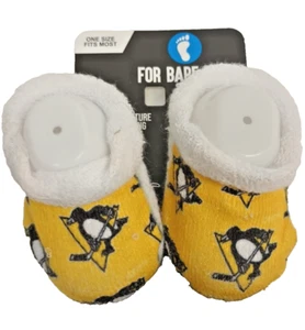 Unisex Infant Booties  Pittsburgh Penguins on card One Size - Picture 1 of 9