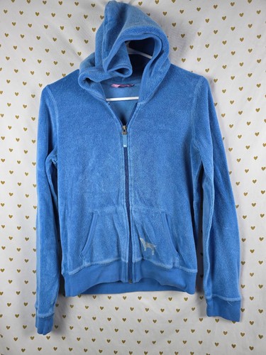 UNDERCOVER Victorias secret rosa vintage y2k velluto felpa con cappuccio giacca logo cane media