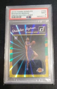 2016 Donruss Brandon Ingram Green/Yellow Laser RC PSA 9 Mint Rookie card SP Rare - Picture 1 of 2