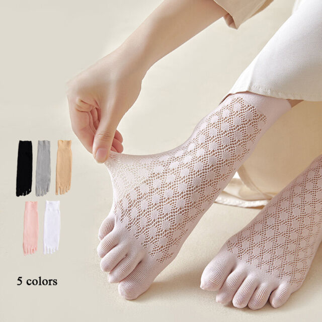 5 pares calcetín ortopédico compresivo, calcetines dedos de los pies para mujer  calcetines transpirables de cinco dedos divididos
