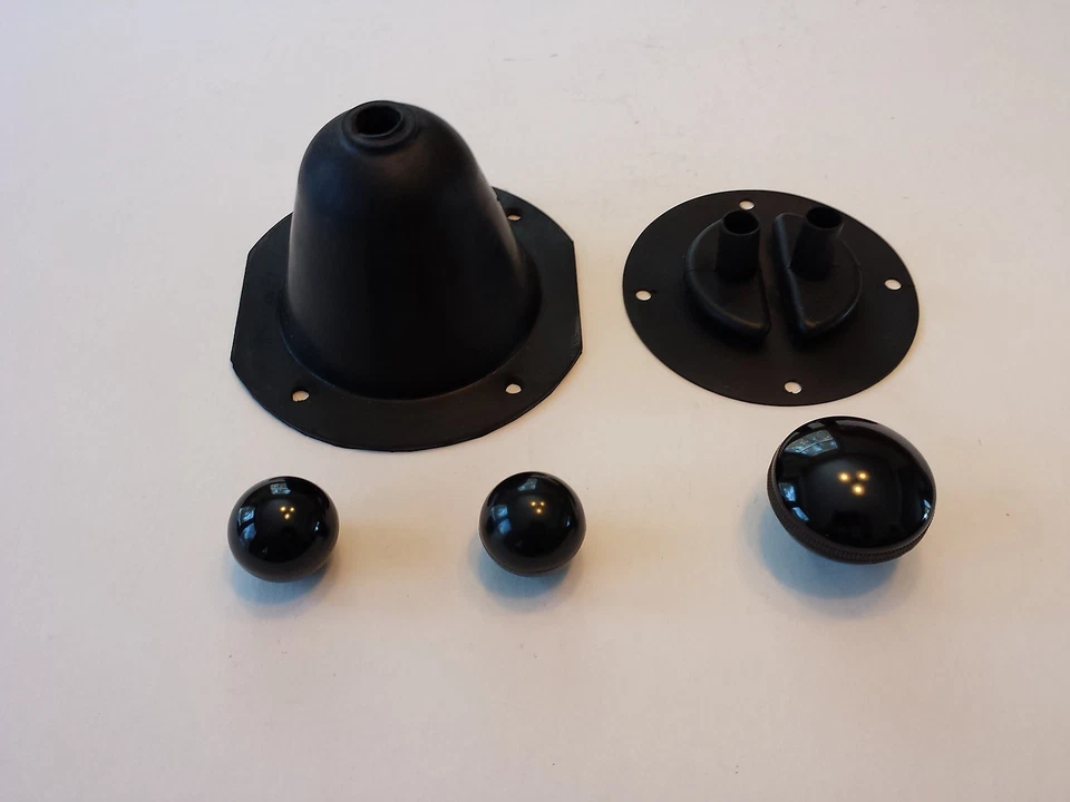 Se adapta a Jeep Willys MB CJ2 CJ3 CJ5 CJ6 3 velocidades palanca de cambios-Dana 18 T/F botas y perillas Foto 1 de 2