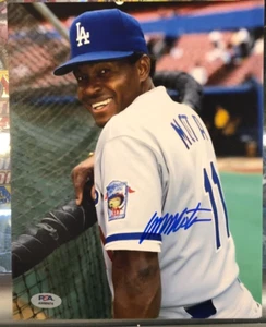 PSA AUTHENTICATED Manny Mota AUTOGRAPHED 8X10 Los Angeles Dodgers - Picture 1 of 1
