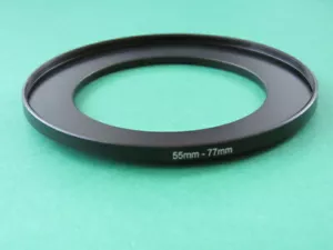 55mm-77mm 55-77 Step Up Male-Female Filter Ring Adapter 55mm-77mm  - Picture 1 of 2