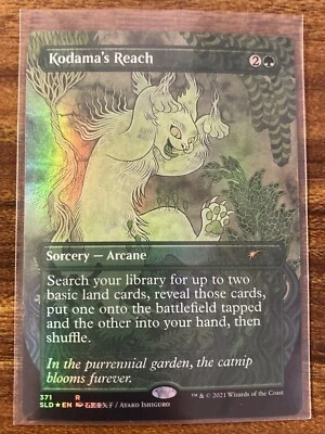 MTG✨KODAMA’S REACH Brdless/Ext Art FOIL✨SLD-Purrfection MINT RARE Ishiguro Art - Image 1 of 4