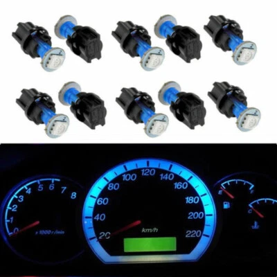 10X Blue PC74 T5 Instrument Cluster Gauge Panel Dash 5050 LED Light Twist Socket - Image 1 of 4