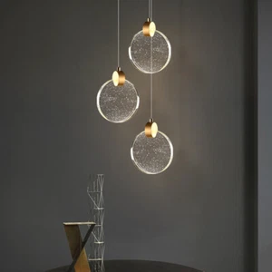 LED Light Crystal Pendant Light Bedroom Ceiling Lamp Kitchen Chandelier Lighting - Picture 1 of 12