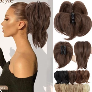 Pinza de pelo liso moño desordenado cola de caballo corta alambres de metal flexibles mujeres hágalo usted mismo - Imagen 1 de 81