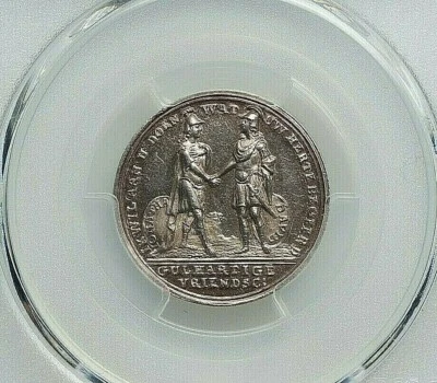 1741 NETHERLANDS LOW COUNTRIES SILVER FRIENDSHIP MEDAL PCGS MS-63 - Image 1 of 4