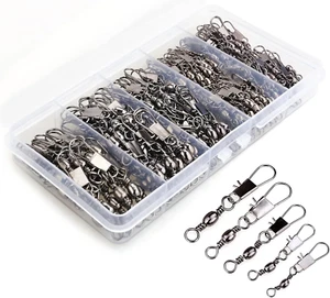 200PCS Barrel Snap Swivel Fishing Accessories, Premium Fishing Gear Equipment wi - Picture 1 of 12