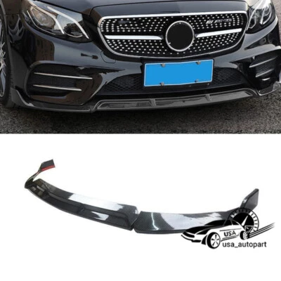 CARBON PRINT FOR 2019-21 MERCEDES BENZ W205 C300 SPORT FRONT BUMPER LIP DIFFUSER Foto 1 de 4