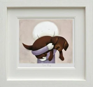 Love Hug by Doug Hyde. FRAMED. New With COA. Choc Lab. In Stock, Quick Delivery - Picture 1 of 2