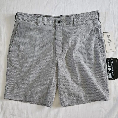 Pantalones Cortos de Golf Walter Hagen Seersucker Tela Strech Negro Blanco Para Hombre Talla 30 Foto 1 de 4