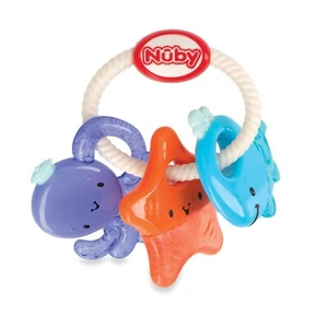 Nuby IcyBite Sea Teething Ring - Fun & Soothing Teether - Easy to Hold -BPA Free - Picture 1 of 6