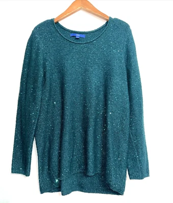 Suéter Apt.9 Brillante Cuello Redondo Verde Esmeralda Talla XL Pullover Lentejuelas Navidad Foto 1 de 4
