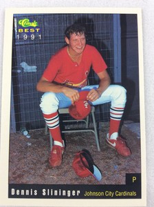 1991 Johnson City Cardinals-Classic BEST Minor Lg Baseball Card-Dennis Slininger