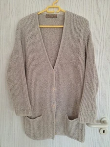 Damen-Strickjacke / Long Cardigan, Strick sandfarbig / beige, Natural Feeling, G - Bild 1 von 5