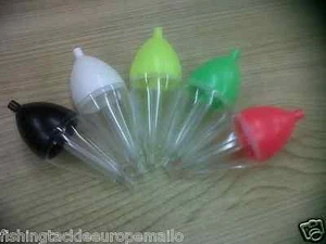 FLOATS SILIDING SEA FISHING LIVE BAIT ASSORTED COLOURS 5 X 75mm / 3" PK5 - Picture 1 of 2