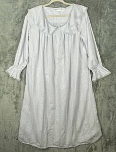 Camisón grande Eileen West lavanda cuello con volantes cabaña núcleo pradera de colección Y2K - Imagen 1 de 11