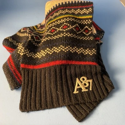 Aeropostale Colorido Bufanda Tejida a Rayas Aprox 72"L y 9"W Unisex Lana Acrílica Foto 1 de 3