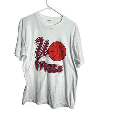 Vintage University of Massachusetts UMASS Basketball T-Shirt Mens XL Screen Star - Image 1 of 4