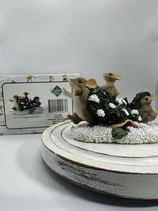 Vintage Charming Tails Bringing Home The Tree! 2001 With Box Fitz And Floyd - Bild 1 von 5