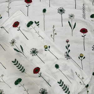 IKEA NATTSLANDA 2 Twin Pillow Shams Wild Flower Botanical Print Cottagecore - Picture 1 of 5