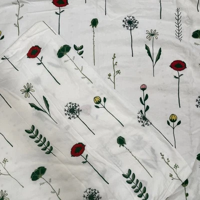 IKEA NATTSLANDA 2 Twin Pillow Shams Wild Flower Botanical Print Cottagecore - Image 1 of 4