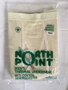 Vintage Thermal Underwear Men's Small Long Johns North Point USA 80s 90s NEW NOS - Picture 1 of 4