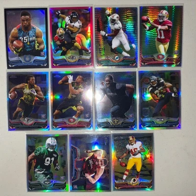 2013 Topps Chrome Football REFRACTOR LOT OF (11). Color, Numbered, Rookies 🏈🔥 - Image 1 of 4