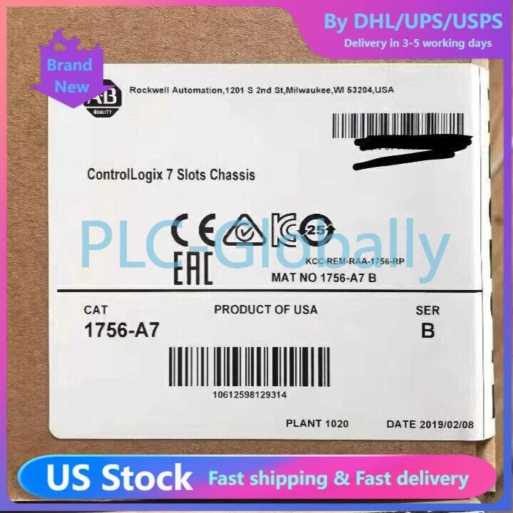 Allen Bradley 1756-A7 SER B ControlLogix 7 Slots Chassis New Factory Sealed - Image 1 of 2