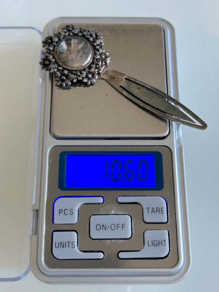 Segnalibro argento 925 vintage - Immagine 1 di 4