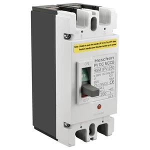 Disyuntor de caja moldeada DC MCCB, HSM1PV-250, 2 polos, DC550V fotovoltaico... - Imagen 1 de 9