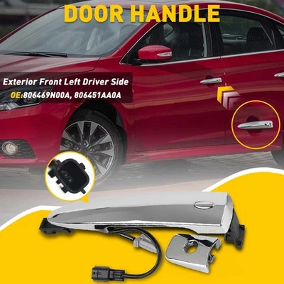 Manija del conductor exterior lateral izquierda delantera puerta cromada para Máxima Nissan Murano Foto 1 de 4