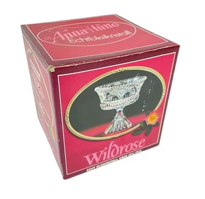 Wildrose Handmade Lead Crystal 6-3/4” Pedestal Candy Bowl Original Box - Bild 1 von 8